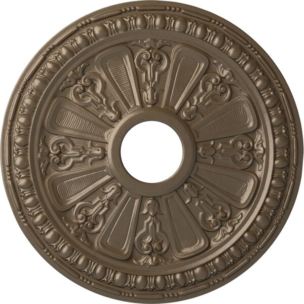 Ekena Millwork Raymond Ceiling Medallion (Fits Canopies up to 5 1/8"), 18 1/8"OD 3 5/8"ID x 1 1/8"P, Warm Silver CM18RAWSS - main